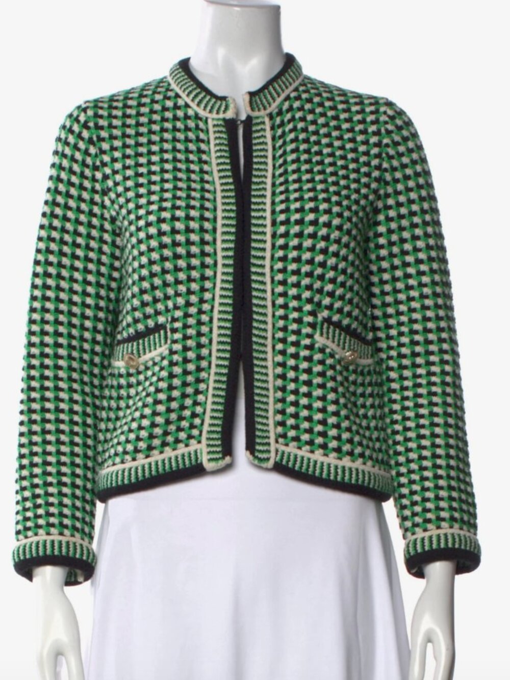 Maje Houndstooth Print Sweater